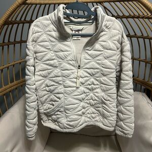Avalanche Cream Quilted Half-Zip Pullover
